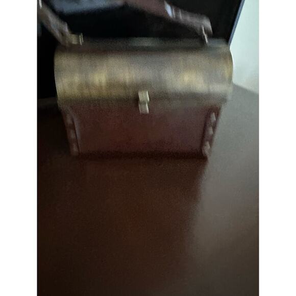 Vintage Start Brown Leather Straps Retro Distressed Hand Polished Storage Box - Picture 4 of 12